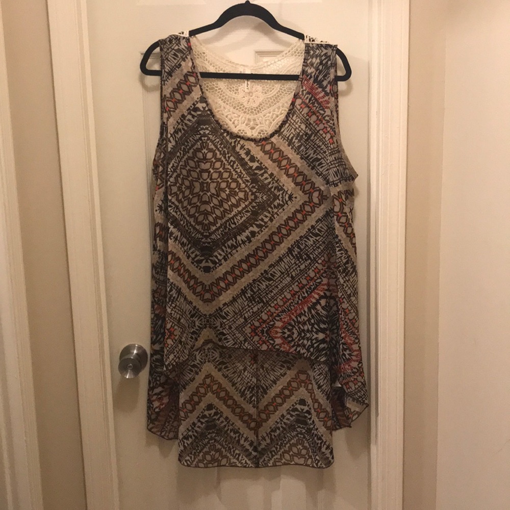 High low flowy tank top